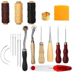 Vintage Leather Craft Tools Kit Stitching Sewing Beveler Punch Working Hand Tool - Picture 1 of 7