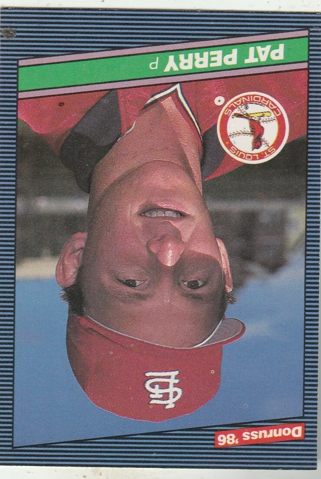 FREE SHIPPING-MINT-1986 Donruss #596 Pat Perry St. Louis Cardinals +BONUS CARDS - Image 1 of 1