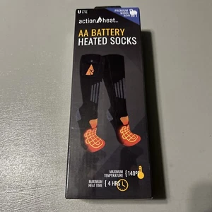 NEU Action Heat AA AKKUBEHEIZTE SOCKEN Wollmischung GROSS X-LARGE Unisex SCHWARZ - Bild 1 von 6