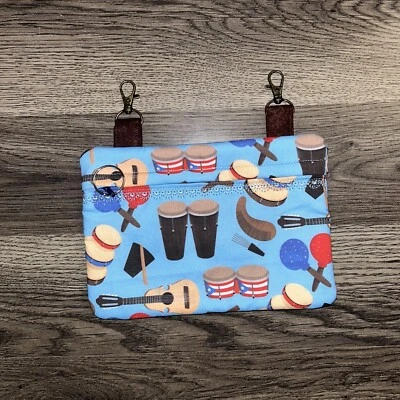Bolso Cinturón Jeans Bordado Hecho a Mano Puerto Rico Cambio Cartera Bolso Vendedor Foto 1 de 4