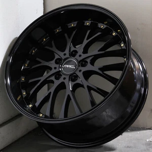 18x9 Black Wheels ARC AR6 5x114.3 35 (Set of 4) 73.1 - Picture 1 of 7
