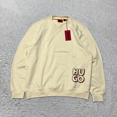 Moletom Hugo Boss masculino médio bronzeado gola redonda suéter de lã duaraches - Imagem 1 de 4