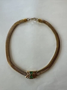Superbe Collier Créateur Q Paris - metal Doré - Picture 1 of 4