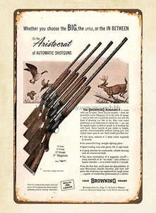 Decoración del hogar 1961 Hunterdecor Gauge Magnum Escopeta AD arma de fuego metal letrero de hojalata - Imagen 1 de 4