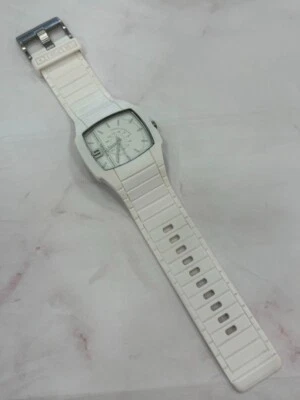 DIESEL Watch Rubber White Analog Square case No accessories New batteries - Image 1 of 4