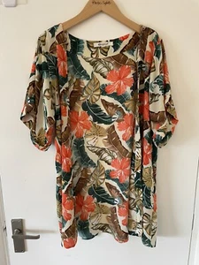 Ripcurl Hawaiian Open Front Shirt Size XS Multicolor Floral beach cover up - Picture 1 of 8