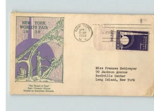 Feria Mundial de Nueva York, 1939 Primer Día de Emisión, "El Hilo del Tiempo" Pasado, Prese - Imagen 1 de 1