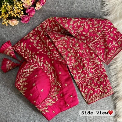 Blusa Sari Preparada Diseñador Sari Choli Indio Fiesta Vestido Bollywood Foto 1 de 4