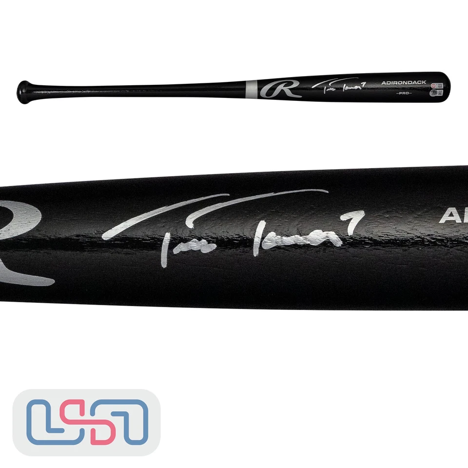Trea Turner Phillies Signed Full Signature Black Rawlings Bat USA SM BAS #2 - Image 1 of 4
