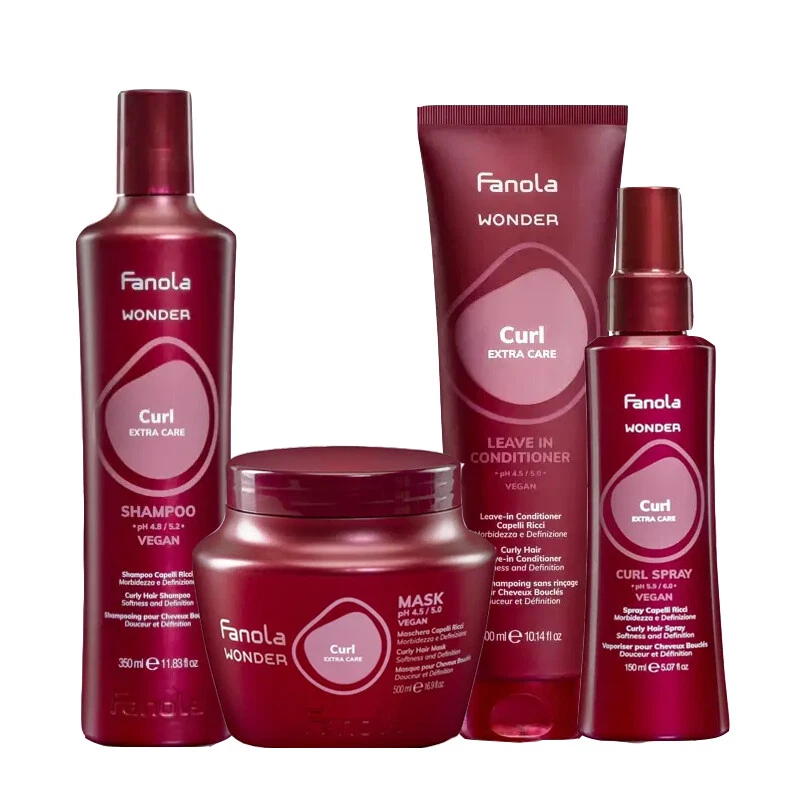 FANOLA Kit Wonder Curl Sh 350ml + Mask 500ml + Leave In Cond 350ml + Spray 150ml