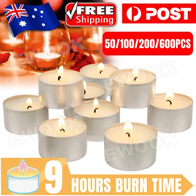 Tea Light Candles Tealight Wedding Candle Bulk Tealights Hour Party 9 Hours - image 1 of 4