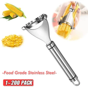 Pelador de mazorca de maíz de acero inoxidable removedor cortador de cocina herramienta trilladora EE. UU. - Imagen 1 de 21