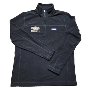 Patagonia Fleece Sweater Men Medium Black Micro D Quarter Zip Castor & Pollux - Picture 1 of 7