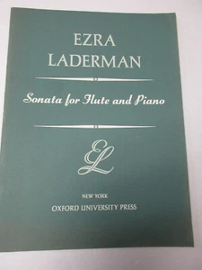 Ezra Laderman Sonata for Flute and Piano Sheet Music Oxford University Press - Picture 1 of 4