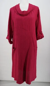 Soft Surroundings Dress Womens XL Petite Everly Gauze Midi Berry Pink PXL New - Picture 1 of 9