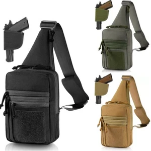 Concealed Carry Crossbody Gun Bag Tactical Shoulder Chest Pack Bag for Handguns - Picture 1 of 18