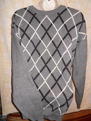 SUÉTER HOMBRE LORD & TAYLOR JERSEY Talla M Gris Negro Blanco Foto 1 de 3