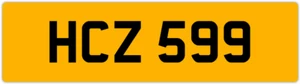 HCZ 599 H 3x3 DATELESS PRIVATE NUMBER PLATE HAN HANNAH HAZEL HARRY HARVE HOL HAZ - Picture 1 of 1