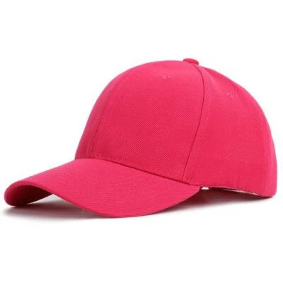Baseball Caps Plain Hook & Loop Strap Back Solid Blank Hat Polo Style Visor  - Image 1 of 4