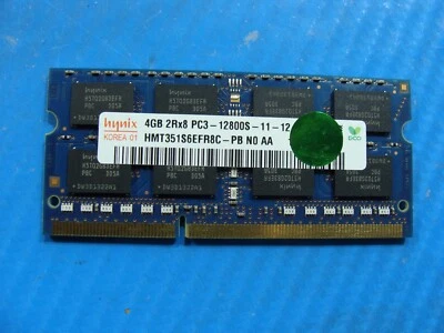 Lenovo T430 Hynix 4GB 2Rx16 PC3-12800S Memory RAM SO-DIMM HMT351S6EFR8C-PB - Image 1 of 2