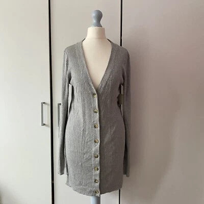 Free People Button Up Grey Cardigan Size S V Neck - Image 1 of 4