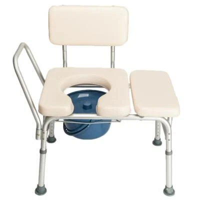 Portable Bedside Toilet Chair Shower Commode Seat Bathroom Potty Stool Adult - Image 1 of 4