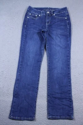 Code Bleu Jeans Women 6P Blue Mid Rise Gwen Straight Dark Stretch Denim 28x28 - Image 1 of 4