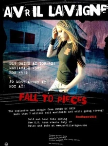 2004 Avril Lavigne "Fall To Pieces" Song Release Music Industry Promo Reprint Ad - Picture 1 of 1
