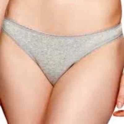 Tanga Charter Club Pretty de algodón en gris jaspeado XL  Foto 1 de 4