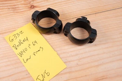 G332  Redfield 1” Low 4 Screw Scope Rings - 64 M40 Sniper Vintage  - Image 1 of 4