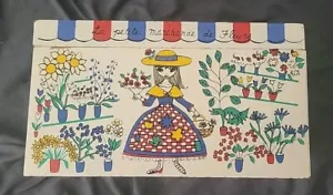 Vintage Hand-Painted French Marketplace Jewelry Music Box Removable Tray No Legs - Picture 1 of 5