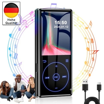 Bluetooth MP3 Player HiFi Bass Musik Spieler HD mit FM Radio Alarm Support 128GB - Bild 1 von 4