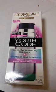 L'Oreal Paris Youth Code SKIN RECHARGER Serum Concentrate 1 oz (30ml) - New - Picture 1 of 4