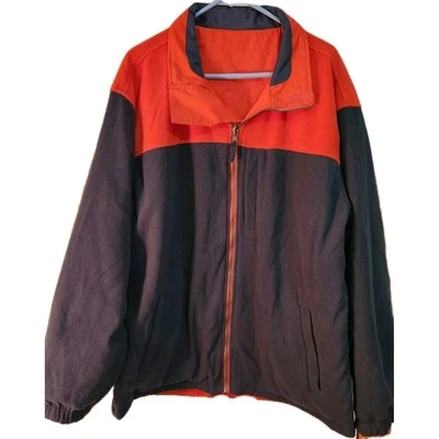 Men's Athletic Works Jacket XL 46/48 REVERSIBLE Polyester & Fleece Sport Orange  - Image 1 of 4