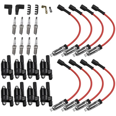 8Pack Ignition Coil+Spark Plug+Wire For 14-20 Chevy Silverado 1500 Sierra 1500 - Image 1 of 4