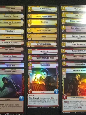 STAR WARS UNLIMITED SECRETS OF POWER 58 CARD COMPLETE FOIL SET RARE/S - Image 1 of 2