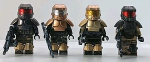 Custom Printed LEGO Minifigures (4x) Halo Spartans UNSC Blue Team Marines Army - Picture 1 of 21