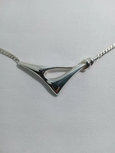 VINTAGE! CUTE SILVER STYLISH CHOKER NECKLACE 17". 13.6g. HALLMARKED GP&S 925. - Picture 1 of 8