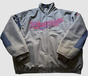 Minnesota Twins Fleece Lined Jacket Mens XL Dugout ThermaBase Coat Majestic MLB - Picture 1 of 18