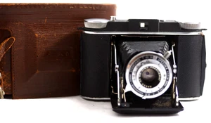 VINTAGE ANSCO STANDARD SPEEDEX 120 ROLL FILM BELLOWS CAMERA WITH CASE 1950 - Picture 1 of 9