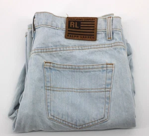 Pantalones de mezclilla acampanados recortados lavado claro Polo Ralph Lauren para mujer talla 10 pierna ancha - Imagen 1 de 9
