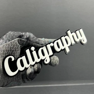 1PC CALIGRAPHY 3D Emblem – Multicolor Acrylic Tailgate & Fender Car Badge - Picture 1 of 9