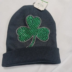 Strass Warm Winter Kleeblatt Mütze Beanie Mütze Herren Damen Teens - Bild 1 von 3