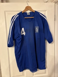 Retro Greek Greece Football International Shirt 4 Samaras  Blue Hellas XL XXL - Picture 1 of 14