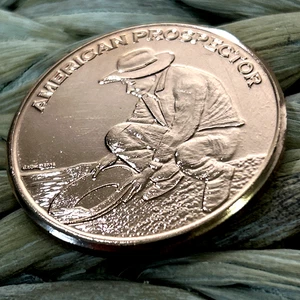 USA💥Early AMERICAN PROSPECTOR Token Coin 1 oz Pure Copper - Picture 1 of 7