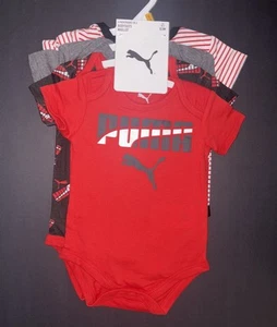 Puma One Piece Baby Bodysuit 4 Pack Set 0-3 Months - Picture 1 of 3