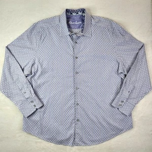 ROBERT GRAHAM Classic Fit Button Up Shirt Blue Striped Mens Size 4XL Long Sleeve - Picture 1 of 9