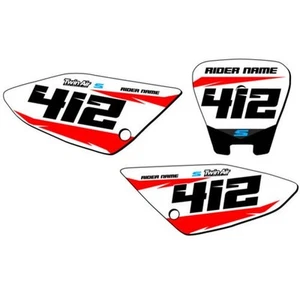 CRF 70 SG64 Custom MX Number Plates Senge Graphics Kit Compatible with Honda - Picture 1 of 4