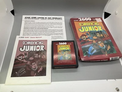 Donkey Kong Junior (Atari 2600, 1983) Auténtico Completo Manual CIB Foto 1 de 4