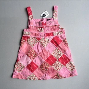 NWT GAP KIDS Girls 4-5 Preppy Brights Vintage 2008 Pink Floral Patchwork Top - Picture 1 of 4